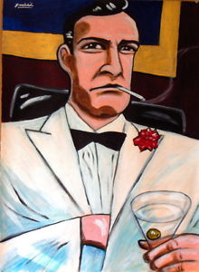 220x300 James Bond Print Poster 007 Sean Connery Dr. No Casino Royale - 007 Painting