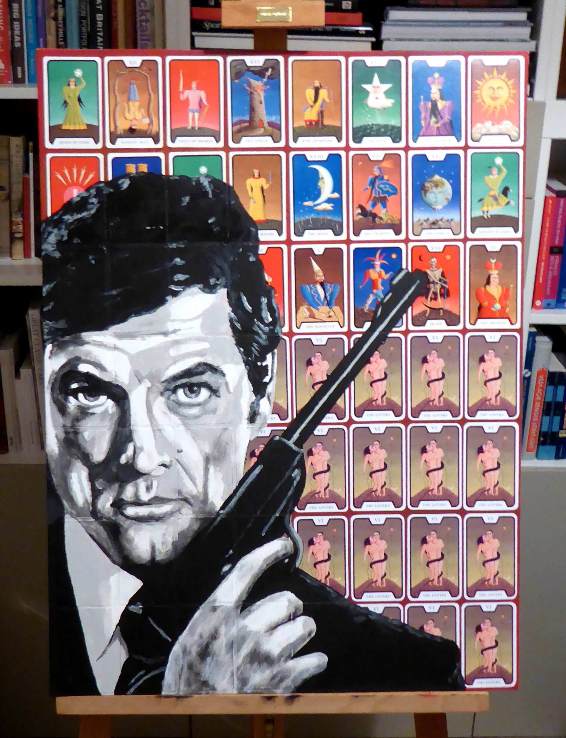 1854x2418 Roger Moore 007 - 007 Painting
