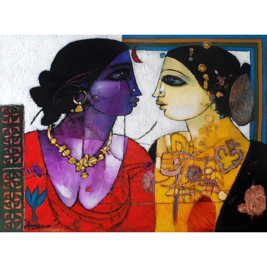 1100x1100 Abrar Ahmed , 18 X 24 Inch, Oil On Canvas, Figurative Painting, Ac - 007 Painting