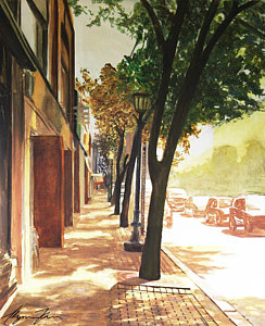 244x300 The Street Painting By Alyssa Kerr - 1 Point Perspective Painting
