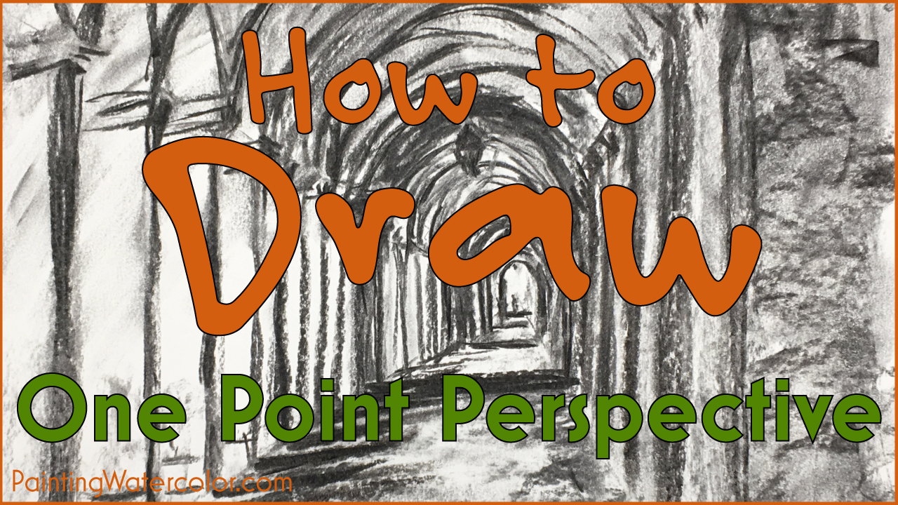 1280x720 How To Draw One Point Perspective Watercolor Painting Lesson By - 1 Point Perspective Painting