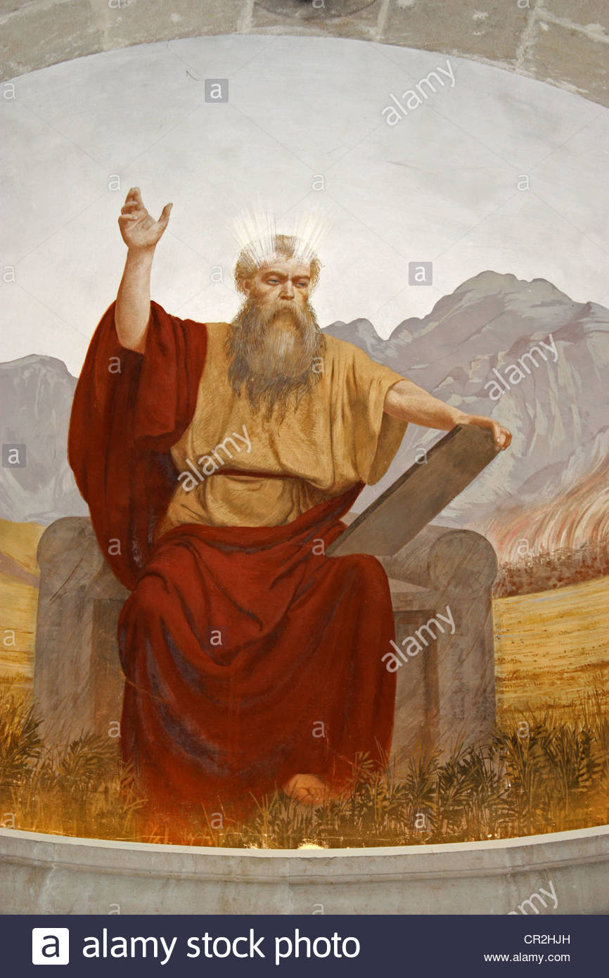 866x1390 Painting Of Moses Holding The Ten Commandments Stock Photo - 10 Commandments Painting