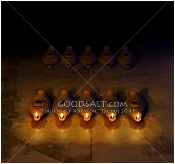 600x561 Lamps Of The Ten Virgins - 10 Virgins Painting