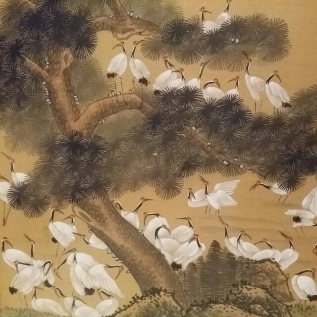 640x640 Chinese 100 Birds Painting On Fabric With Signature For Feng Shui - 100 Birds Painting