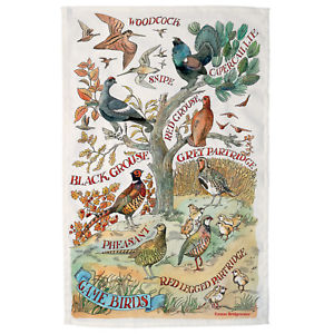 300x300 Emma Bridgewater Game Birds Tea Towel, 100% Cotton 5051876217974 - 100 Birds Painting