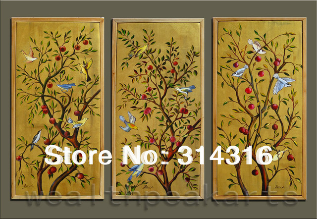 640x442 Guaranteed 100%,oil Painting,modern Canvas Painting For Home - 100 Birds Painting