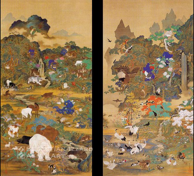 662x600 One Hundred Animals One Hundred Birds - 100 Birds Painting