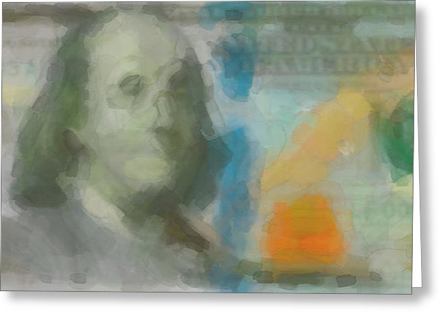 646x470 100 Dollar Bill Greeting Cards - 100 Dollar Bill Painting