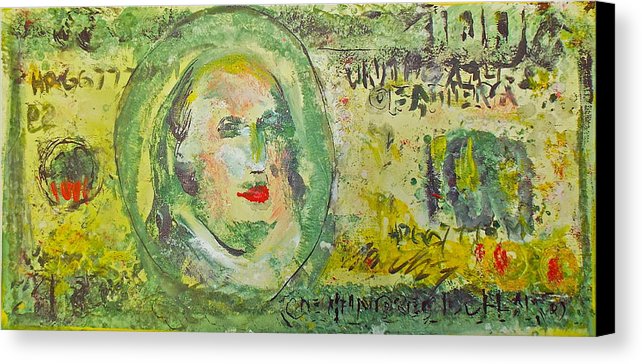 642x364 100 Dollar Bill Worse For Wear Canvas Print Canvas Art By Thomas - 100 Dollar Bill Painting