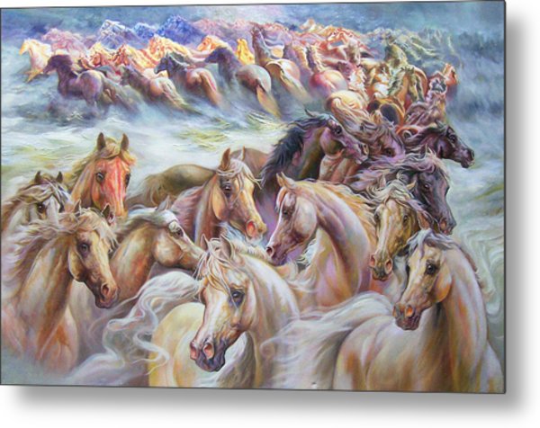 600x476 100 Horses Painting By Harry Torres - 100 Horses Painting