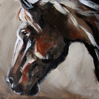 400x400 Summer Horse 9, 100 Horse Paintings In 100 Days From Texas Artist - 100 Horses Painting