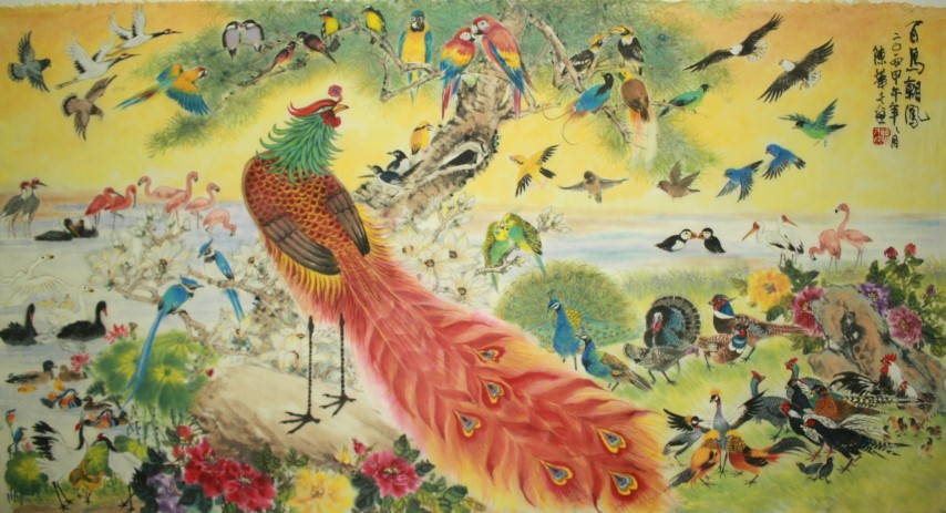 854x463 100 Birds Simon Chan's Art - 100 Painting