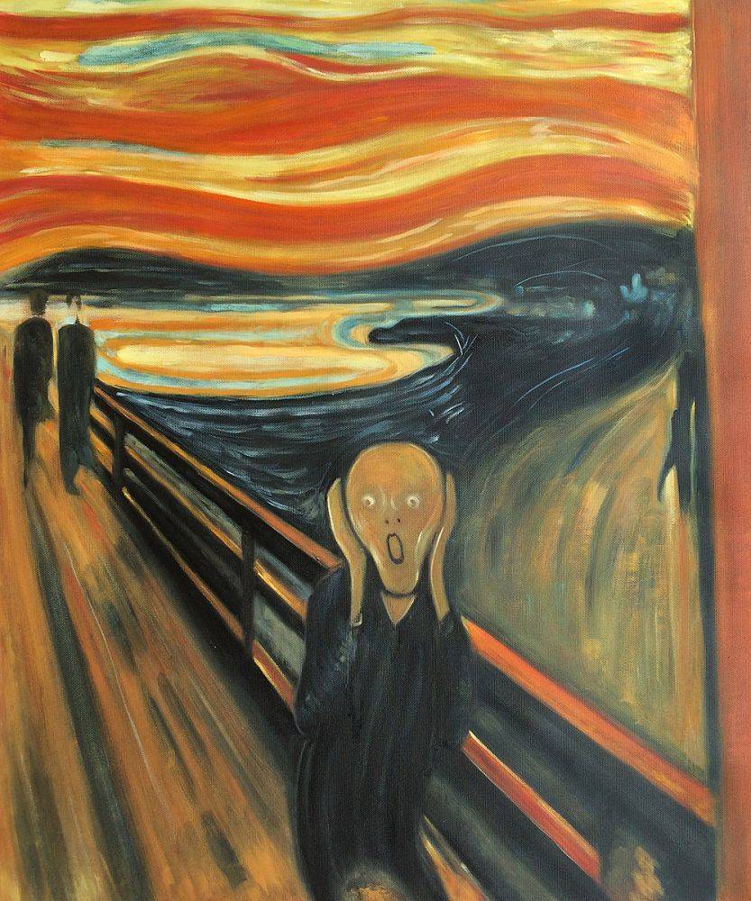 833x1000 The Scream Reproduction Oil Painting By Munch - 1000 Painting
