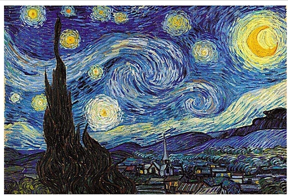 577x394 3d Painting Van Gohg's Starry Starry Night Picture 1000 Pieces - 1000 Painting
