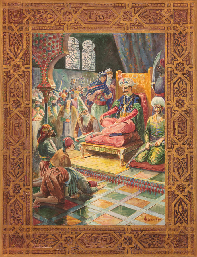 692x900 Arabian Nights H J Sandham Painting By Paul Ashby Antique Paintings - 1001 Nights Painting
