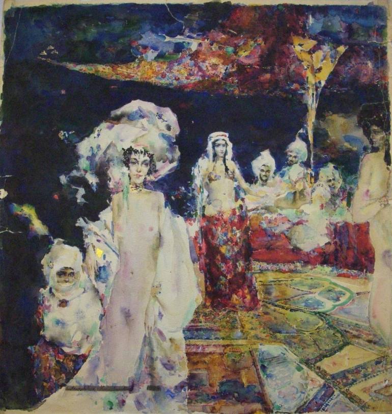 770x812 Saatchi Art 1001 Nights Painting By Ganna Ichenska - 1001 Nights Painting