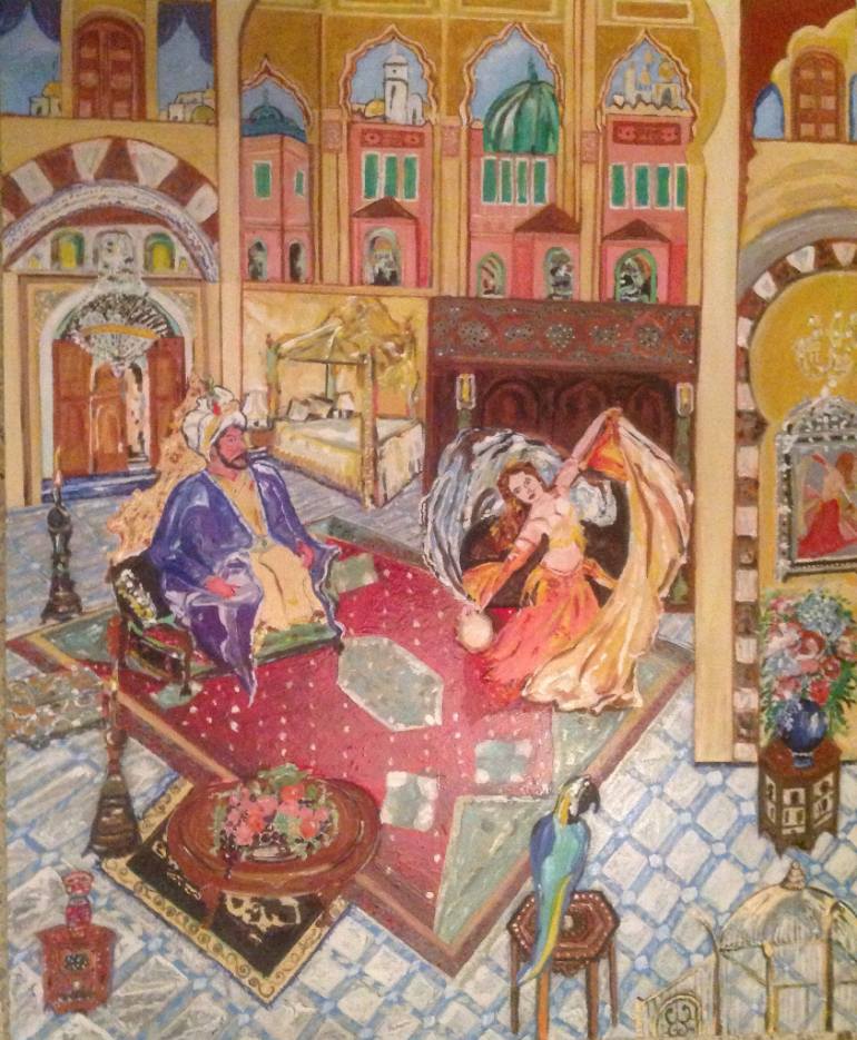 770x935 Saatchi Art Sheherazad And The 1001 Nights Painting By Iraqi - 1001 Nights Painting