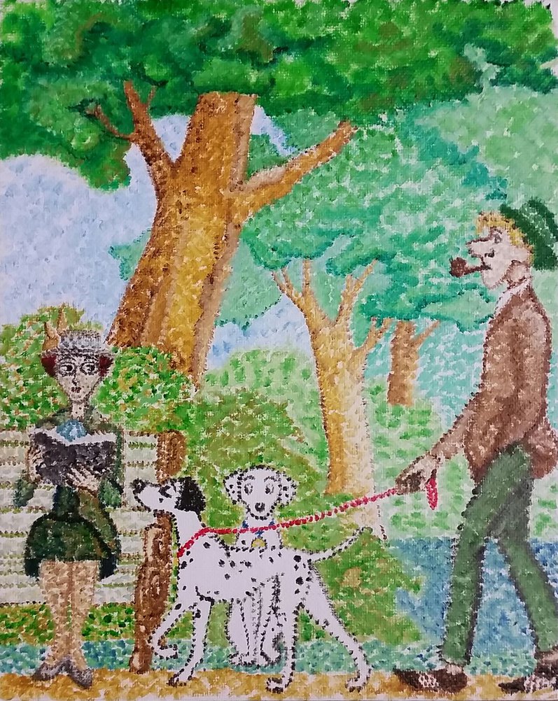 797x1002 101 Dalmatians Pointillism By Stephls - 101 Dalmatians Painting