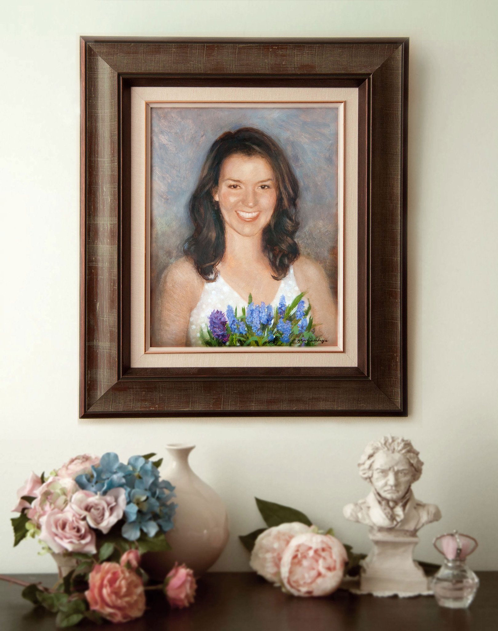 1619x2048 Custom Portrait Oil Painting 11x14 One Person Or Pet (28x35 Cm - 11x14 Painting