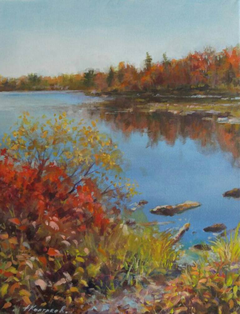 770x1004 Saatchi Art The Path To The Autumn Lake (11x14) Painting By - 11x14 Painting