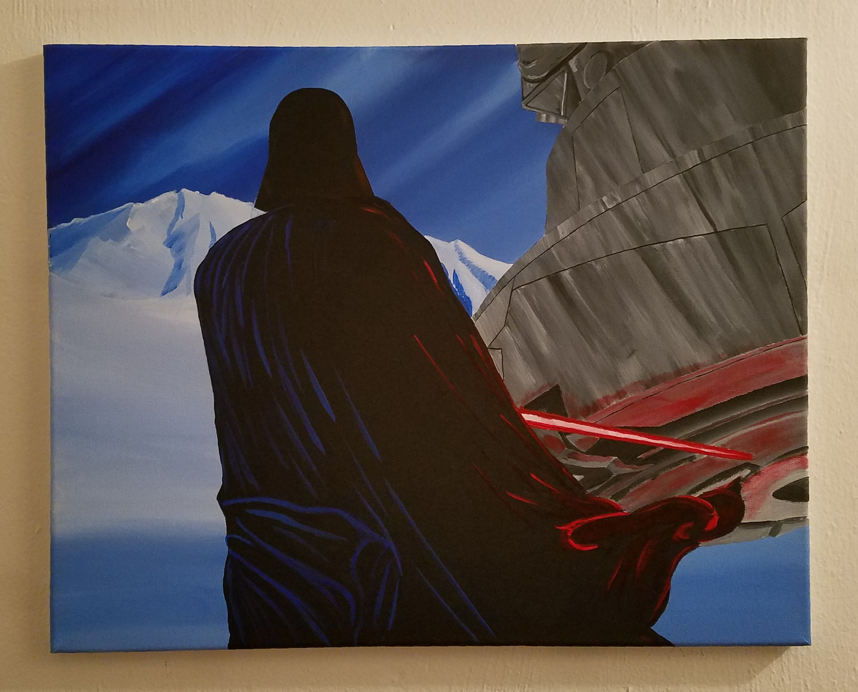 2768x2231 Vader Approaches. My New Acrylic Painting On 11x14 Canvas. - 11x14 Painting