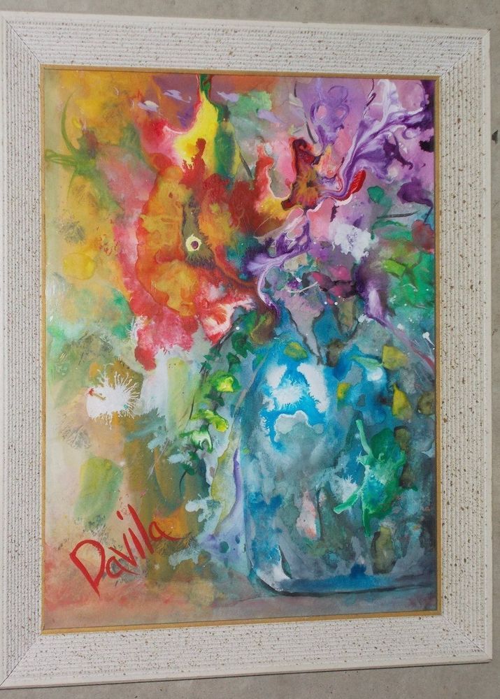 715x1000 Floral Delight Original Impression Watercolor Painting, Signed - 11x14 Painting