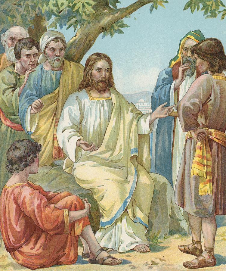 751x900 Christ And His Disciples Painting By Ambrose Dudley - 12 Disciples Painting