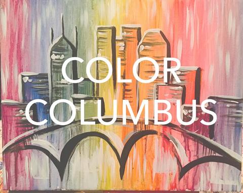 480x381 May 12, 2018 Colorful Columbus Or Short North Arches Canvas - 12 Painting