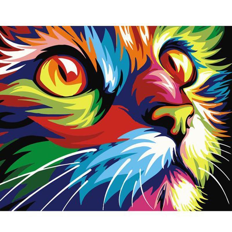 800x800 Multicolor Cat - 123 Painting
