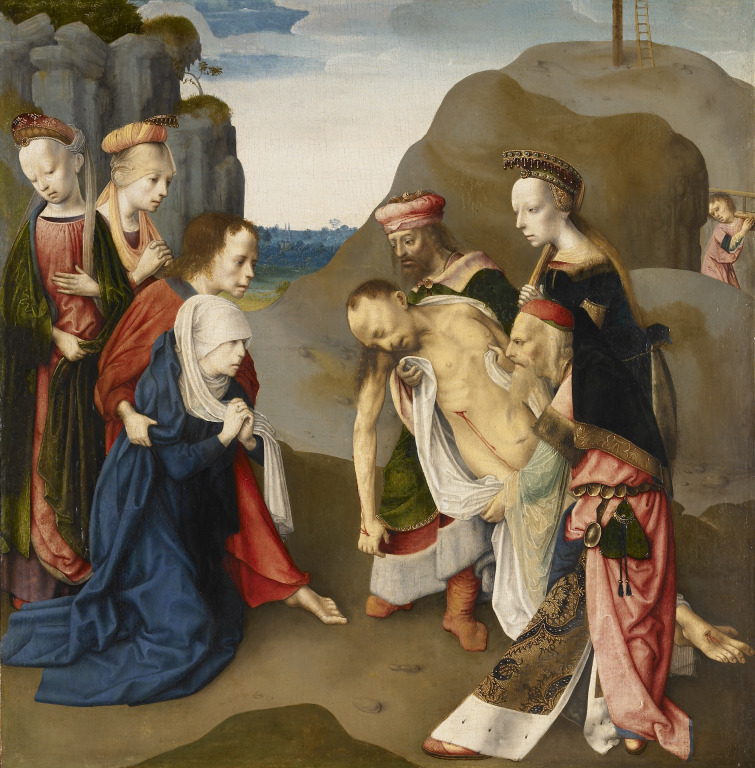 755x768 Lamentation Over The Dead Christ, 13th - 13th Century Painting