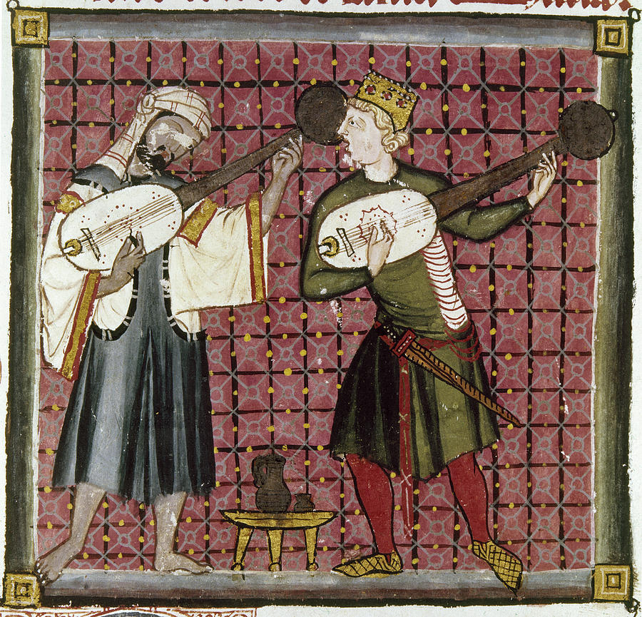 900x865 Spain Music, 13th Century Painting By Granger - 13th Century Painting