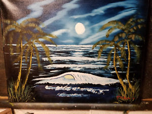 300x225 Bob Ross Style Wet On Wet Oil Painting On 16x20 Canvas Painted - 16x20 Canvas Painting