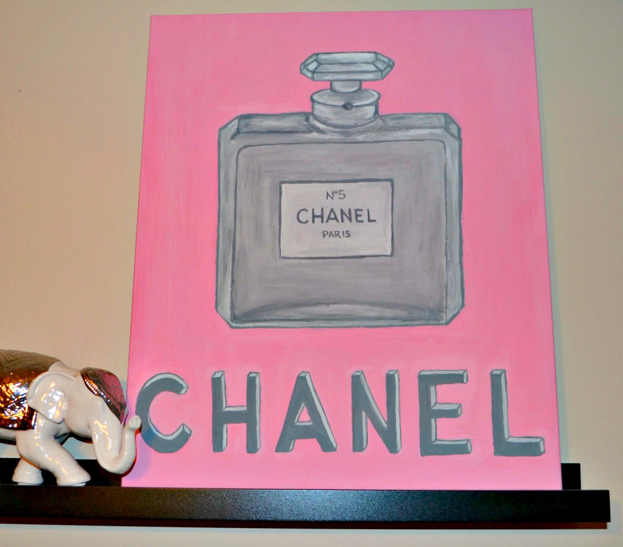 1248x1097 Original, Hand Painted Vintage Chanel Perfume Bottle. Acrylic - 16x20 Canvas Painting