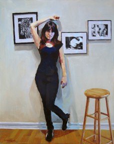 228x288 Valaree In The Gallery, 16x20, Oil On Panel, 2011 - 16x20 Painting