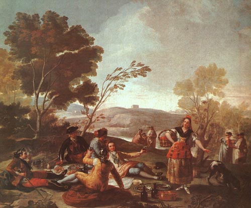500x414 Picnic On The Banks Of The Manzanares 1776 Painting Francisco De - 1776 Painting