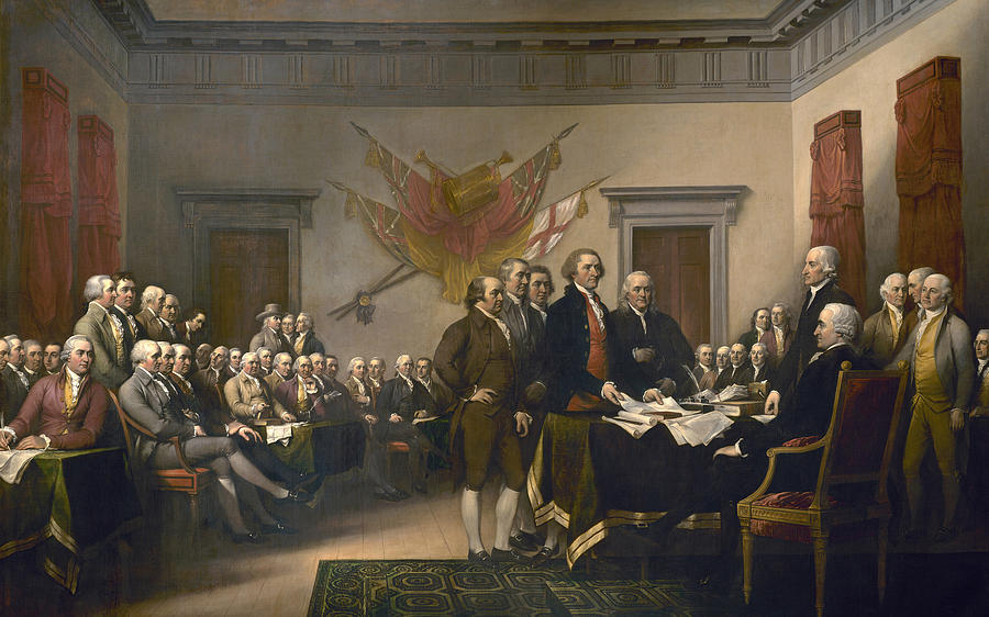 900x562 Signing The Declaration Of Independence, July 4th, 1776 Painting - 1776 Painting