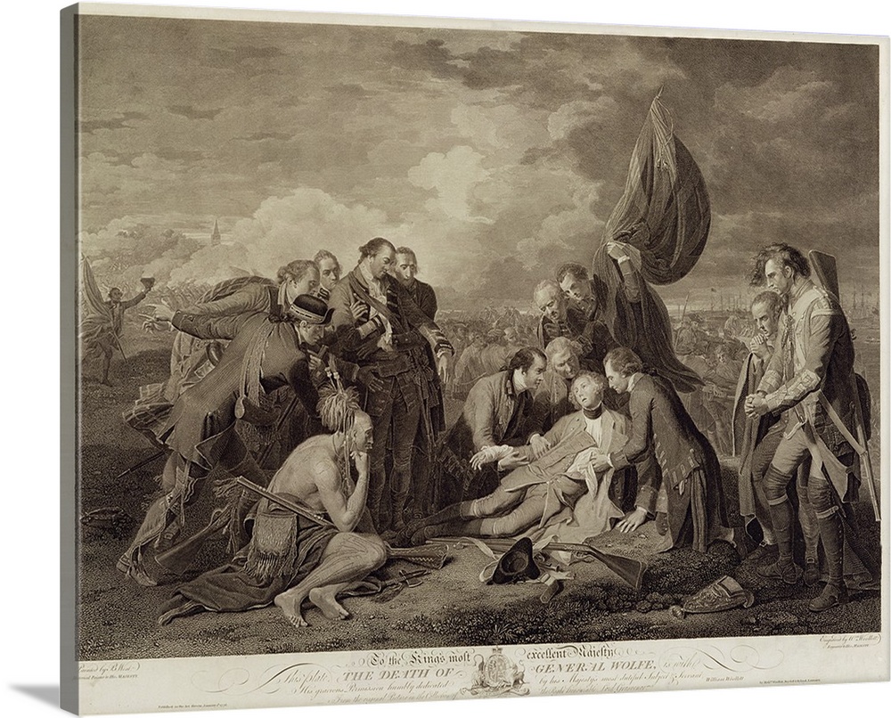 1000x806 The Death Of General Wolfe, Engraved By William Woollett, C.1776 - 1776 Painting