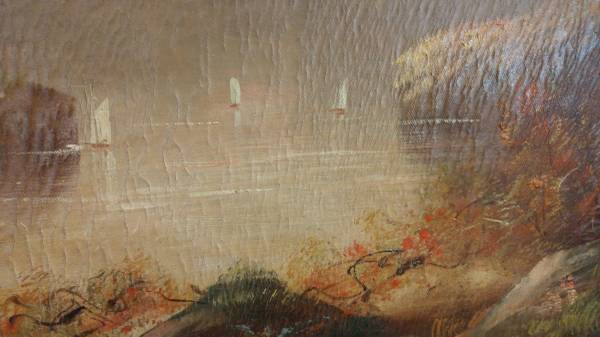 600x337 Antique 1800's Oil Painting On Canvas Beautiful W Minor Damage - 1800s Painting
