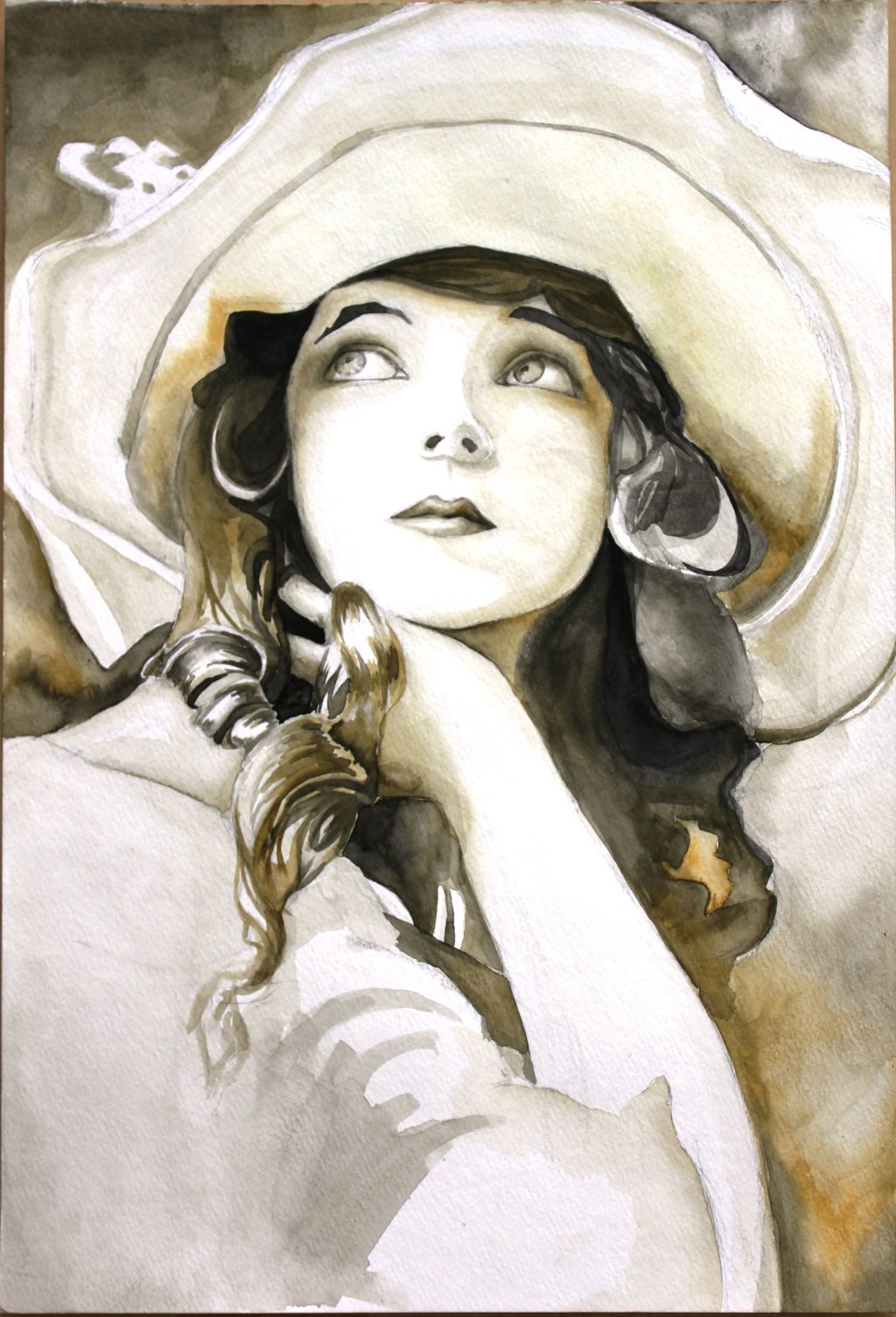 1024x1505 Girl From 1920s By Gamufruit - 1920s Painting