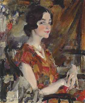 281x340 Nicolai Fechin (1881 1955) Portrait Of Kate Russian Pictures - 1920s Portrait Painting