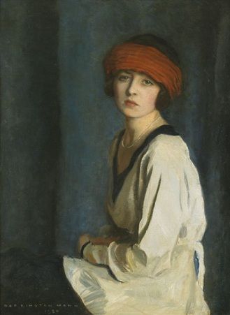 329x451 The Red Hat, 1920 Young Women, Portraits And Art School - 1920s Portrait Painting
