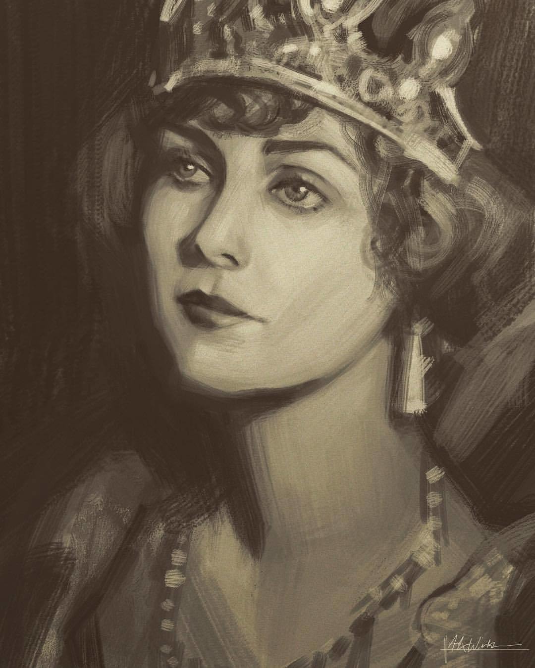 1080x1350 Artstation - 1920s Portrait Painting