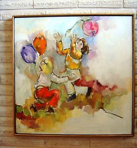 278x300 Marlene Cohen Figures And Portraits Original Oil Painting - 1950 Painting