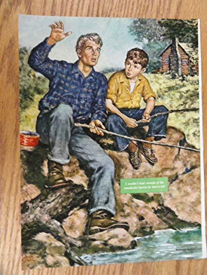 413x550 Amos Sewell, Color Painting, 1950 Print Art (Father - 1950 Painting