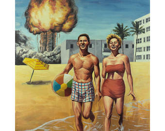 340x270 Retro Painting Etsy - 1950s Painting