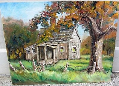 400x288 Beautiful Vintage 1950s California Oil Painting Signed Landscape - 1950s Painting