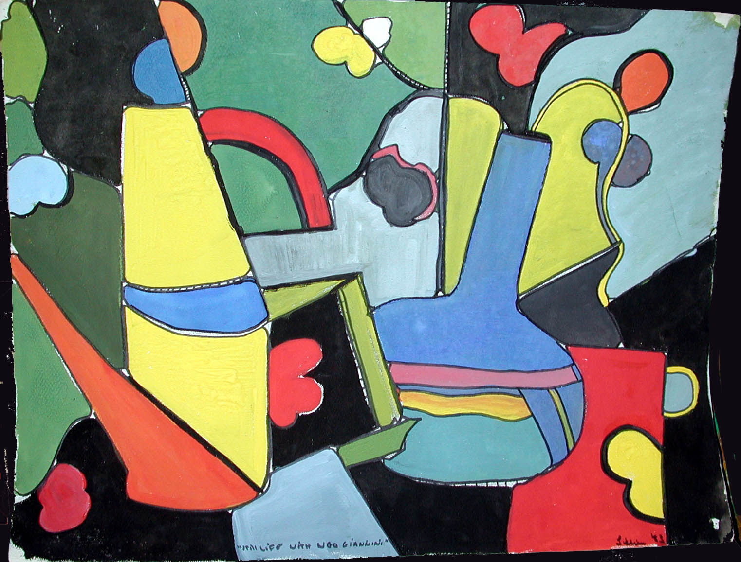 1522x1156 Drawing And Painting Lillian F. Schwartz - 1950s Painting