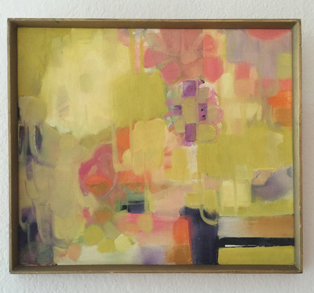 1000x933 Anita Simpson 1960's Abstract Floral Oil Painting Mgh Discovered Art - 1960s Painting