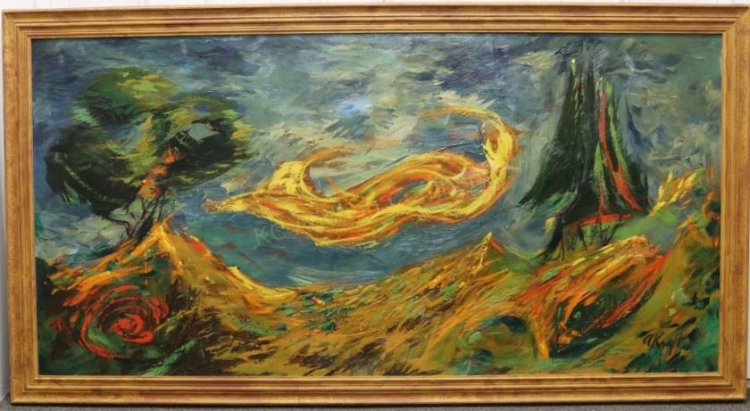 840x461 Arthur Kraft 1960s Painting. Large Amp Exciting - 1960s Painting