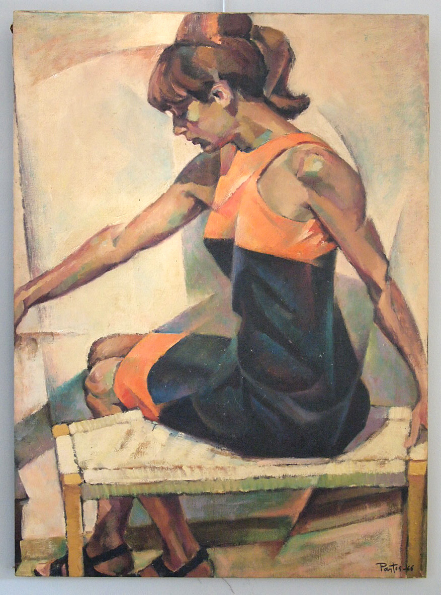 877x1184 Lovely 1960s Oil Painting Puckhaber Decorative Antiques - 1960s Painting